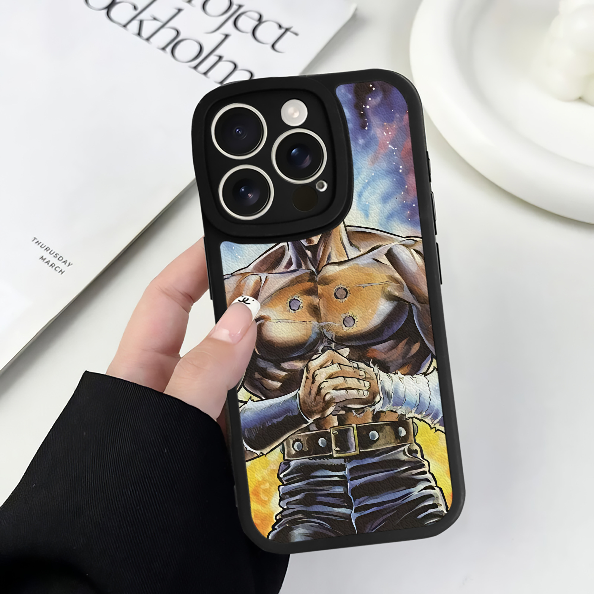 （画像用） 北斗の拳 Fist of the North Star 【iPhone 16シリーズ対応】シリコンスマホケース（レザー調） 材質：シリコン